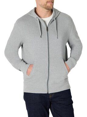 Amazon Essentials Men's Light Grey Lightweight French Terry Full ZIP Hoodies
